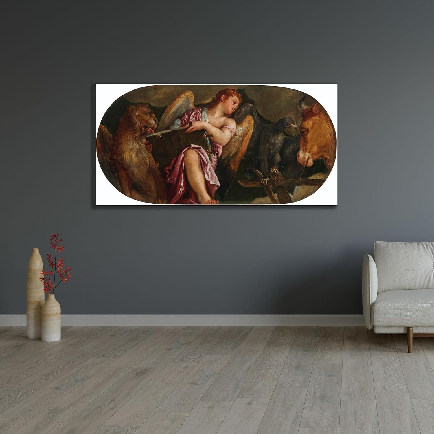 ArtDirect The Symbols of the Four Evangelists Custom Framed Art Print Giclee Print or Canvas Options with Various Sizes and Customization by Paolo Veronese
