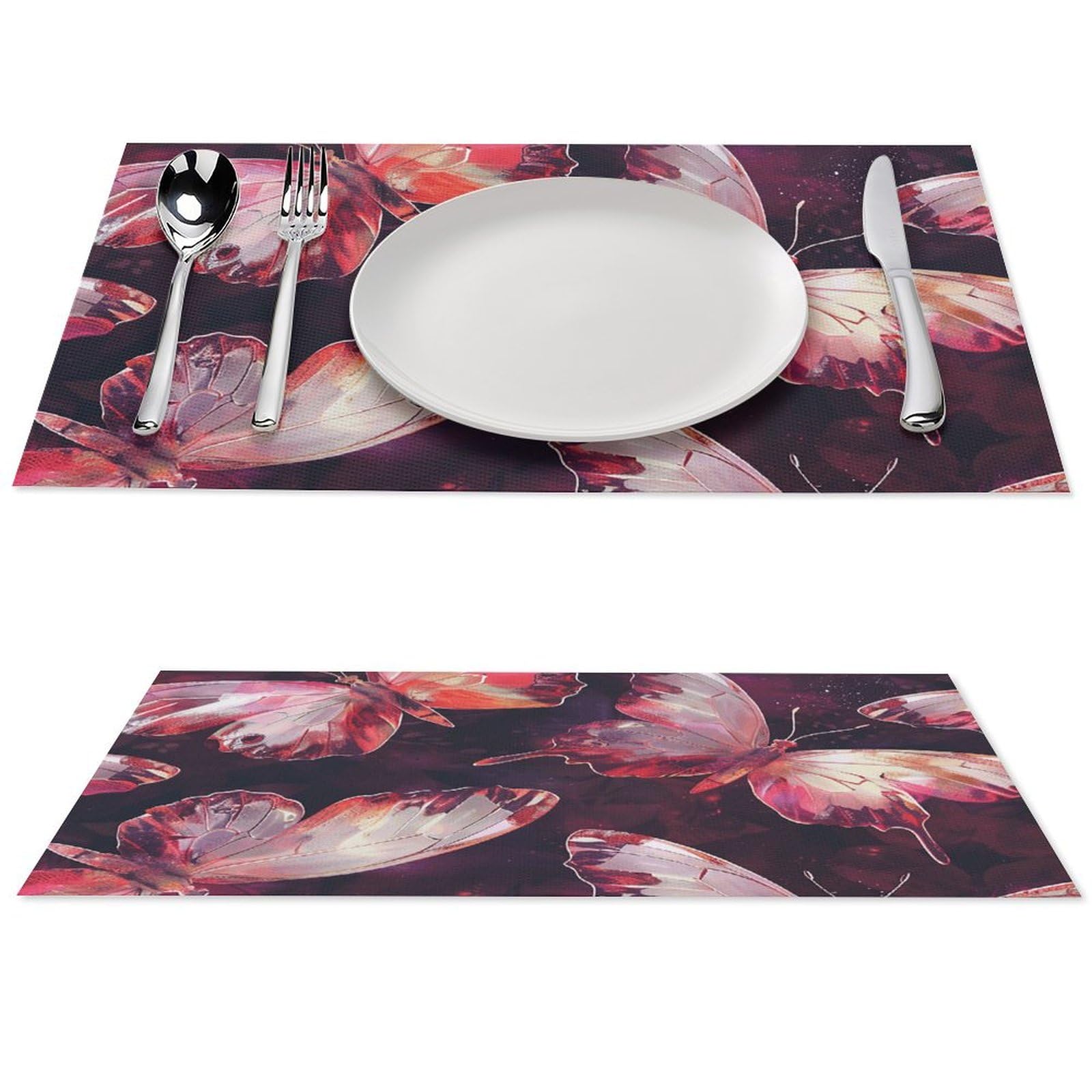 Sets de table rouge foncé pour protéger la table de salle à manger des taches et de la chaleur