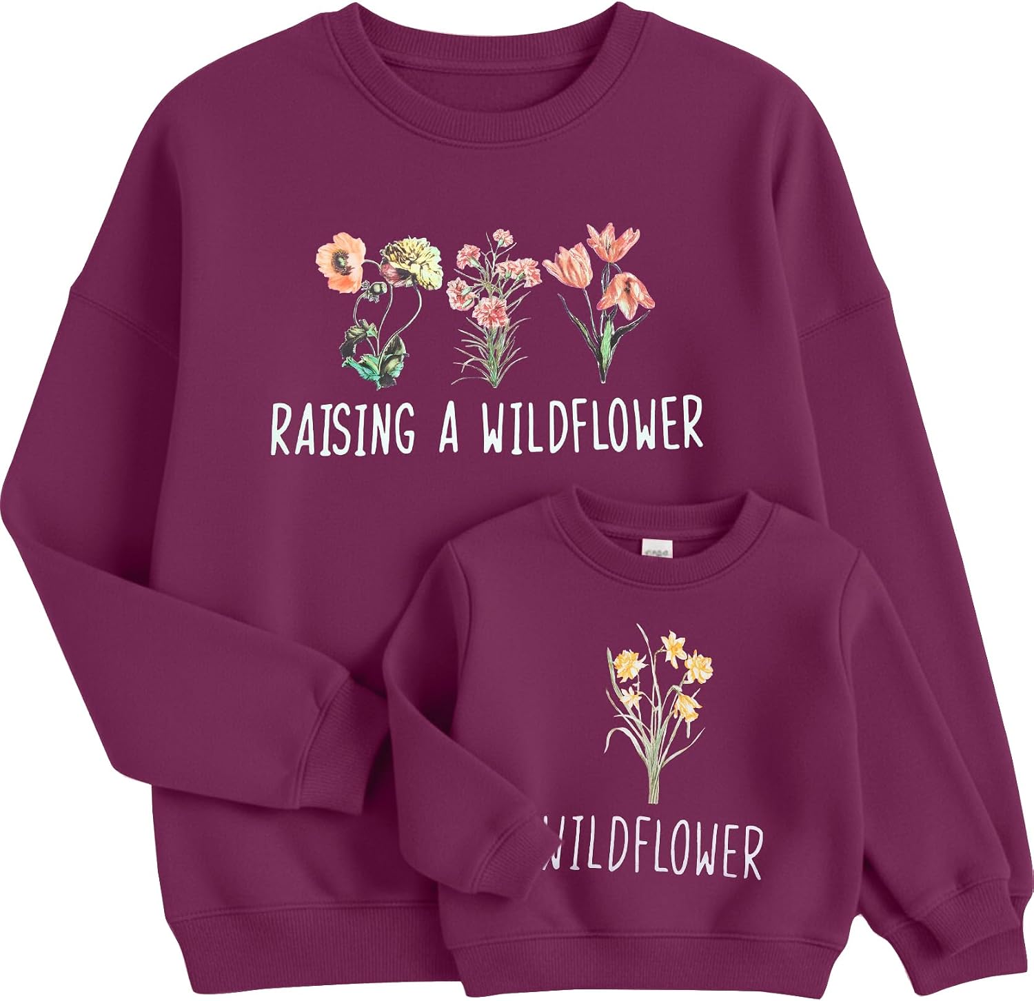Raising A Wildflower Sweatshirt Mom Toddler Matching Outfits Mommy And Me Matching Shirt Mother Daughter Son Tops