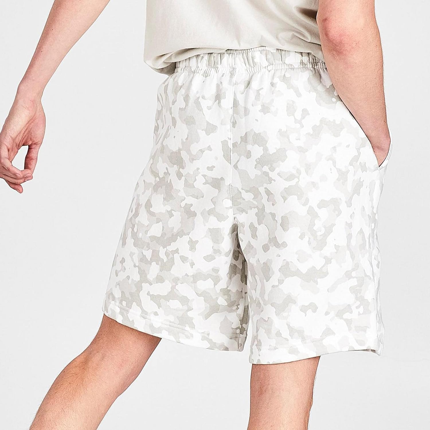 Nike Men's Camo Club Basketball Shorts DA0057-121 (Summit White), Medium