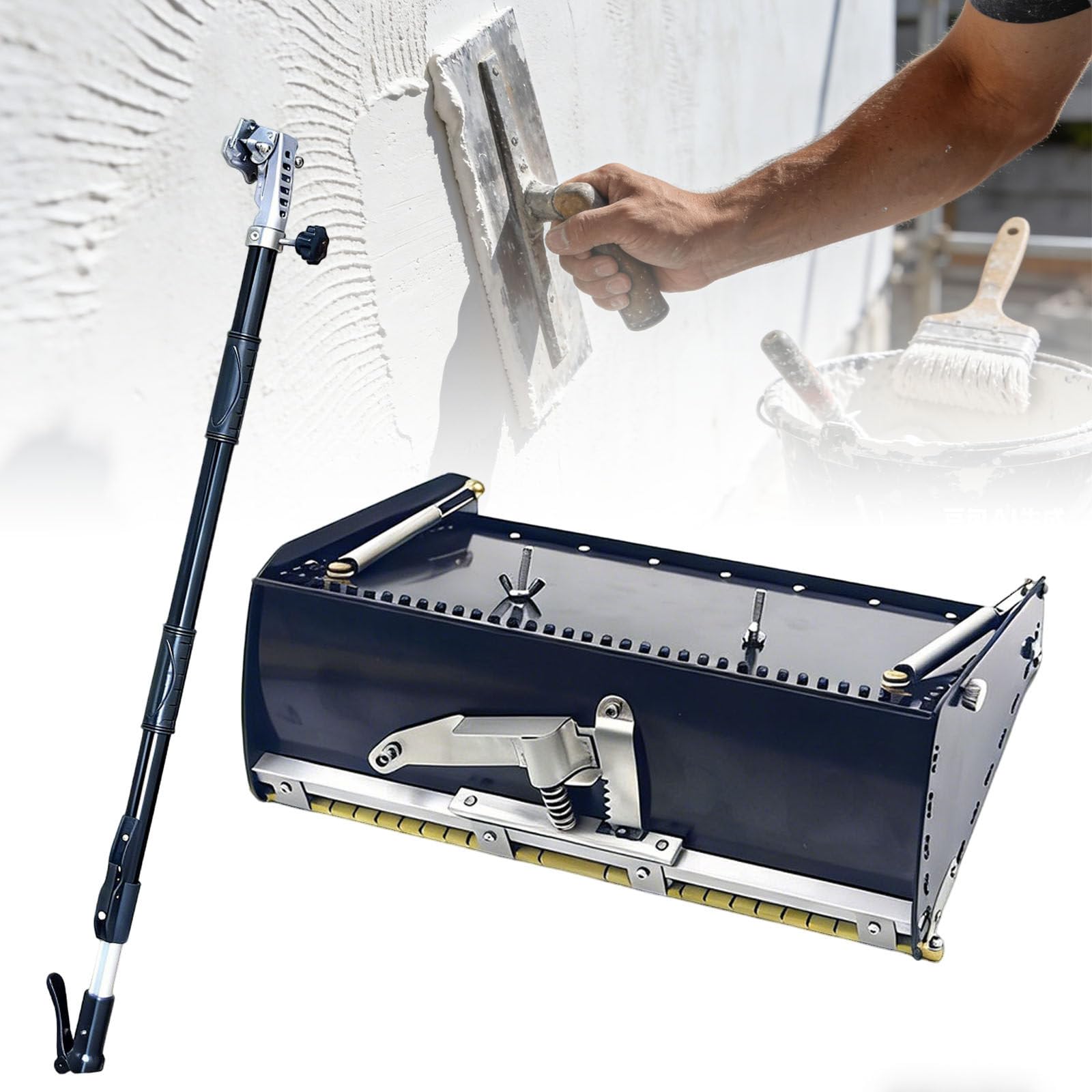 Caja de acabado de paneles de yeso, aplicador de compuestos de juntas de yeso, raspador de polvo de masilla, herramienta de caja plana de yeso para pintura y reparación de paredes del hogar