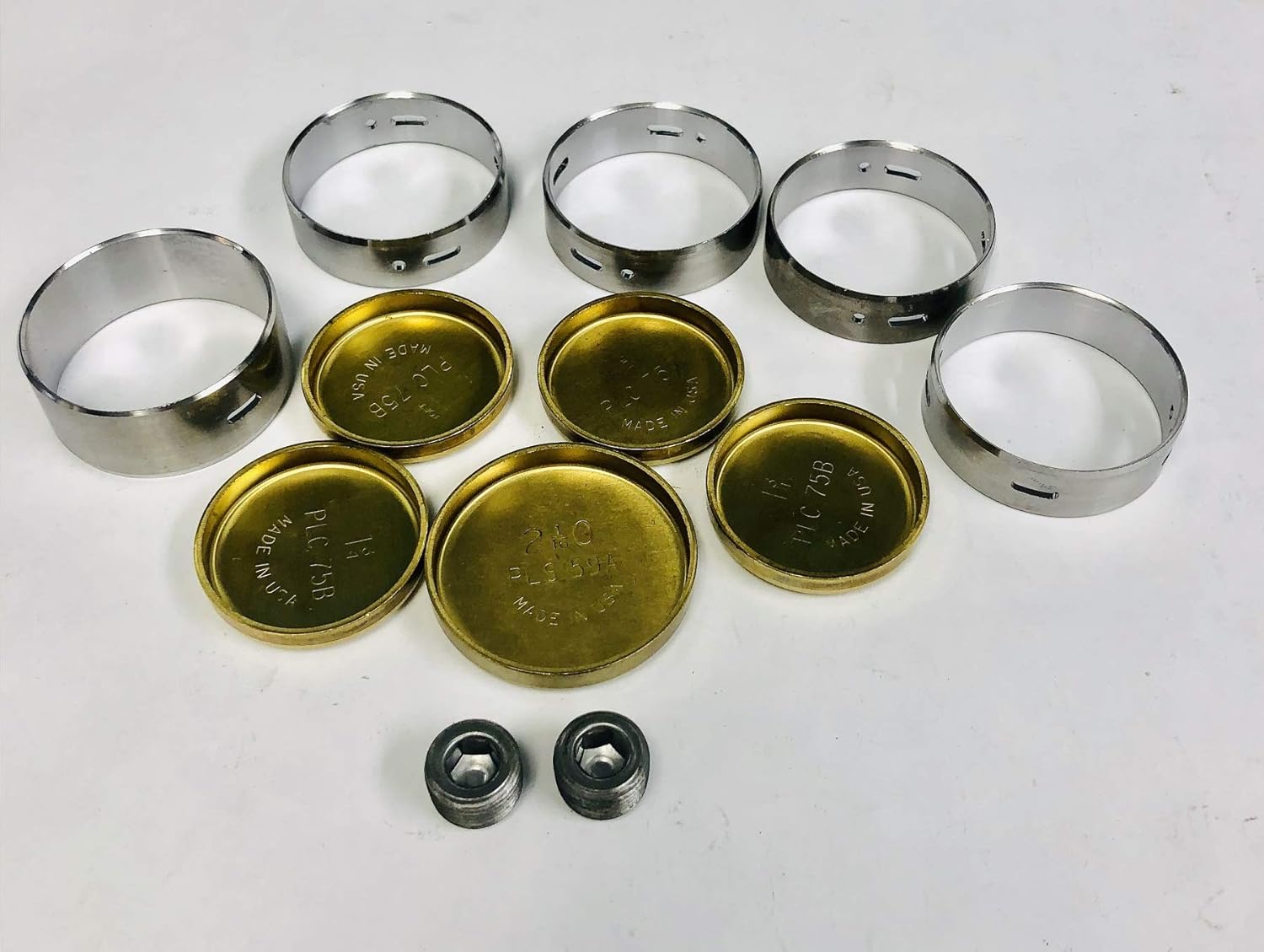 Elgin Brass Freeze Plug Set & Dura Bond Cam Bearings Kit compatible with Ford Y-Block 272 292 312