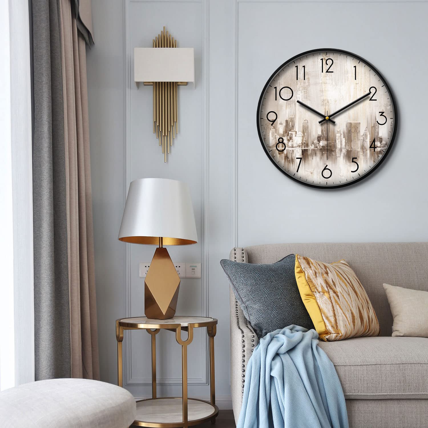 10 Inch Battery Operated Non-ticking Analog Clock 10 Inch Silent Wall ...