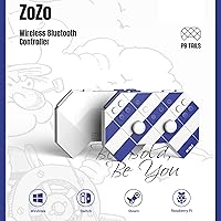 Vista 2 de PB TAILS Blue and White Bluetooth Game Controller - Portable Mini Gaming Controller for PC, Switch, Steam, Steam Deck, Phone - WirelessWired