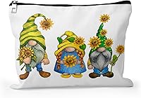 Vista 10 de Cafl Bolsa de maquillaje para mujeres y niñas, organizador de viaje portátil de gran capacidad, 10 x 8 pulgadas, Par de mirlo posado en ramas