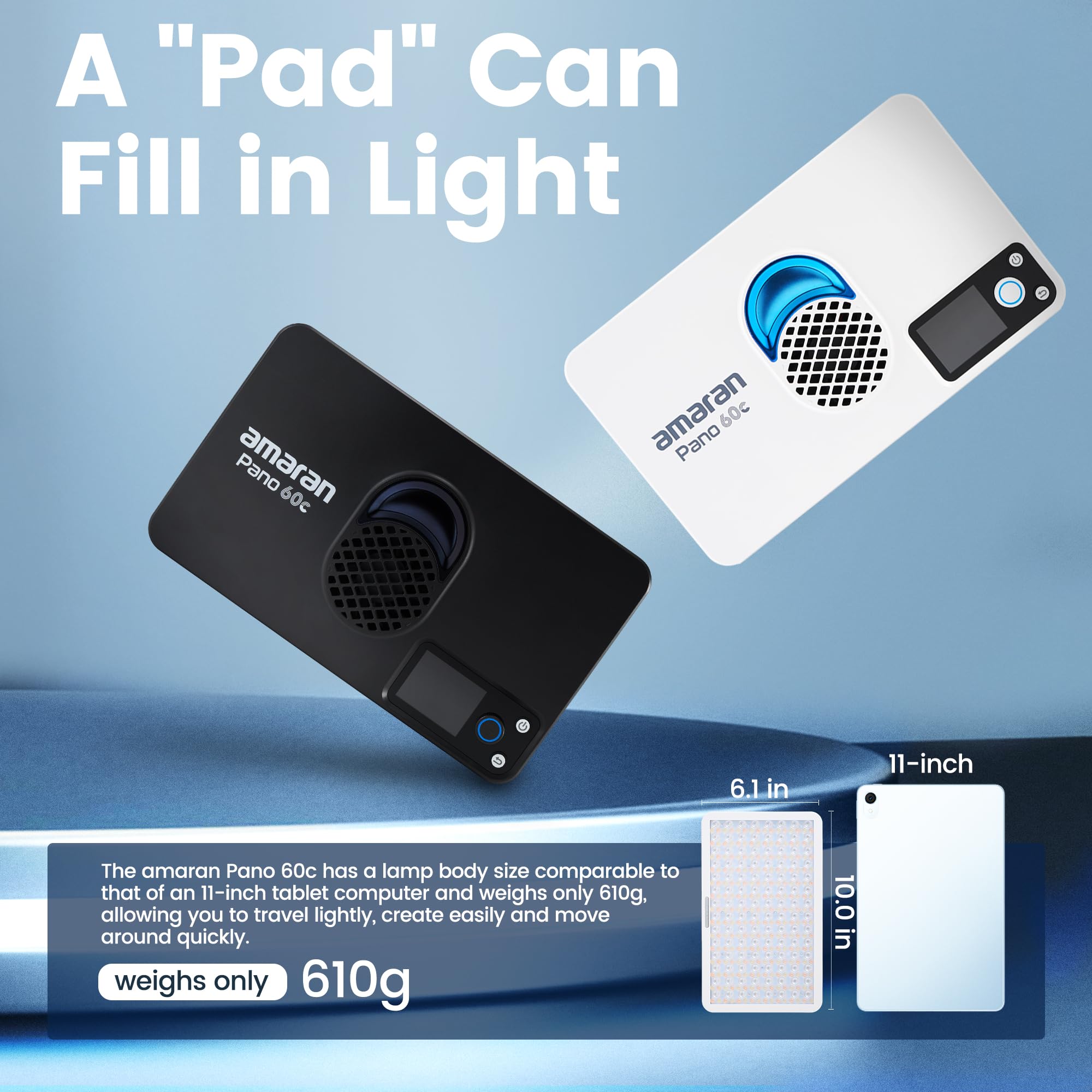 Amazon.com : Amaran Pano 60c RGBWW 60W Portable LED Video Panel