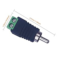 Vista 4 de Enchufes RCA para cable de altavoz, conector de terminal de tornillo RCA a AV, conector macho Phono RCA sin soldadura, convertidor sin soldadura