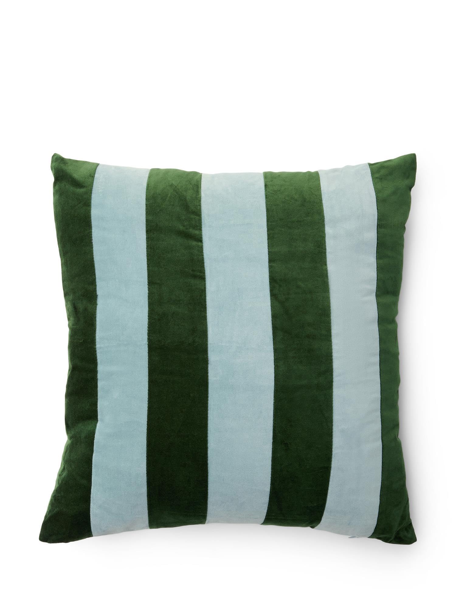 ESSENZA Dekokissen Nino Hellblau, 50x50 cm - 100% Baumwollsamt - Streifen