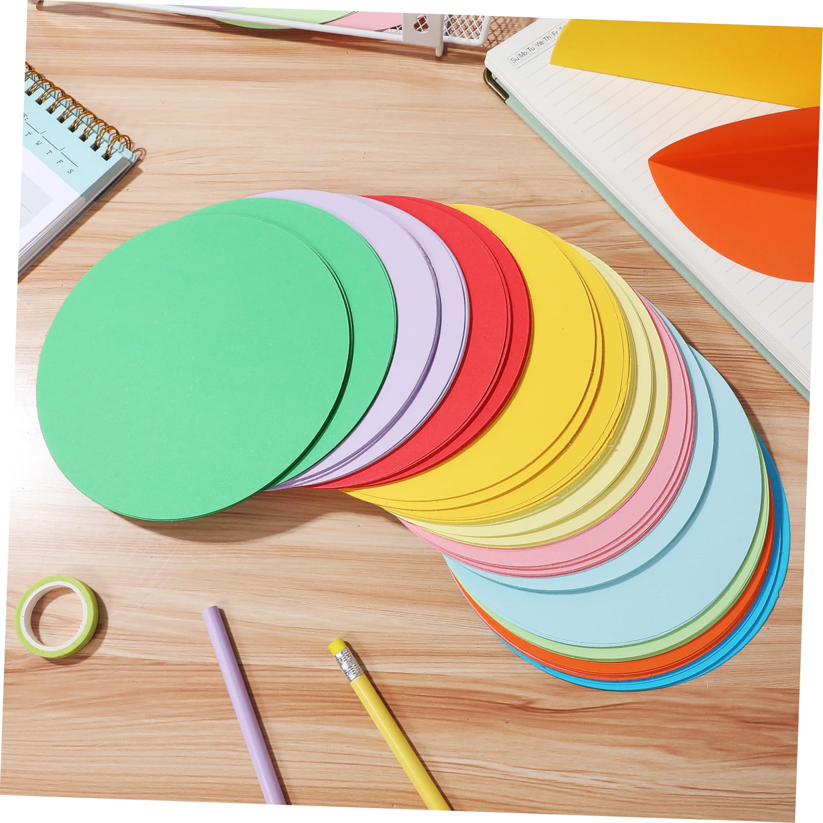 Homoyoyo 500 Blatt Origami Kreispapier Rund 15x15cm Bunt Verdicktes Faltpapier für Kinder Selbstgemacht Basteln Dekoration