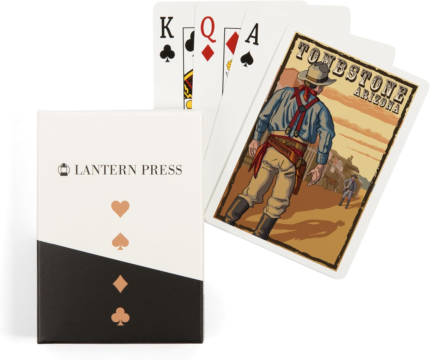 Lantern Press Tombstone, Arizona, Cowboy Standoff, 52 Playing Cards for Adults, Poker Size Card Deck