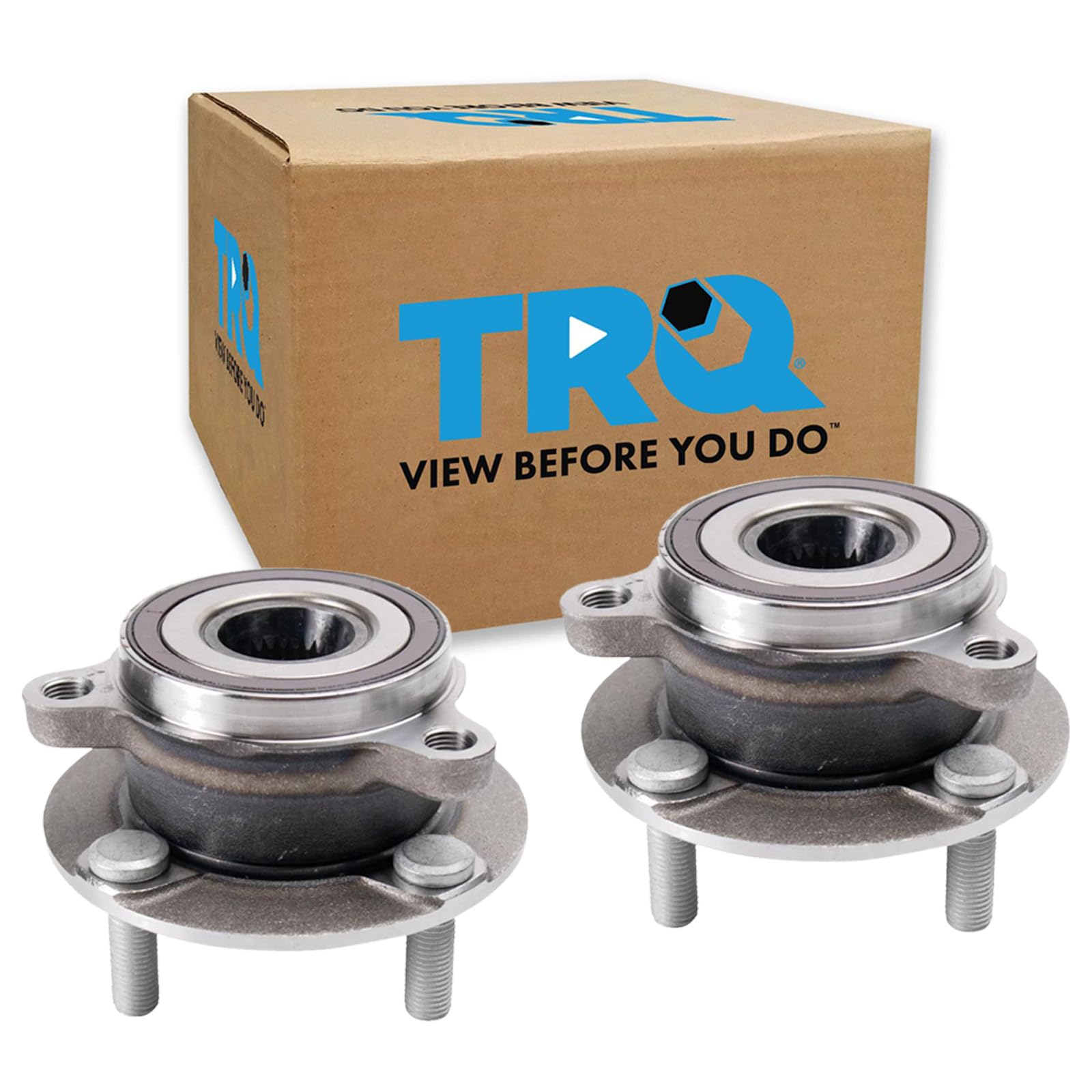 TRQ 2 Piece Rear Wheel Bearing &amp; Hub Assembly Set
