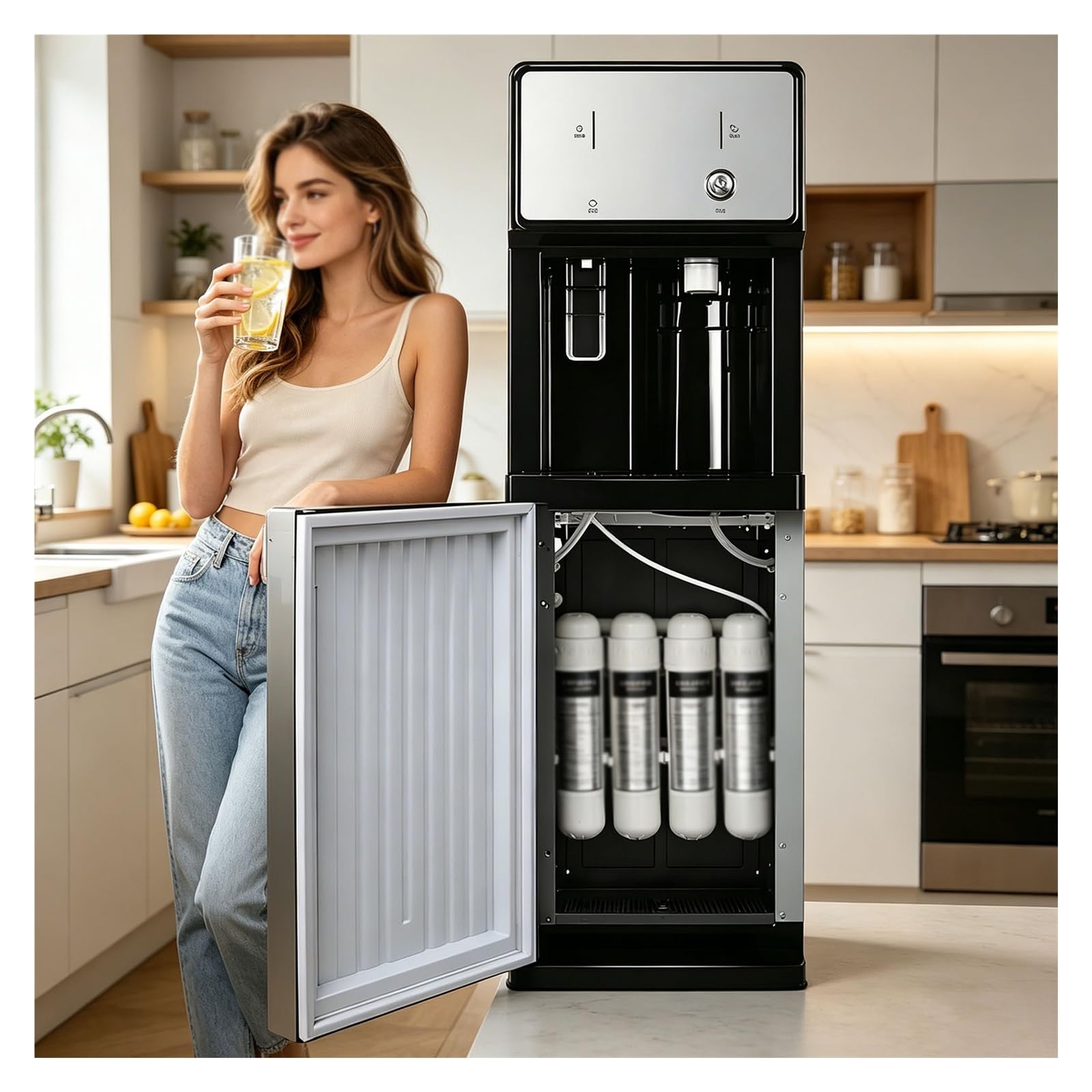 Dispensador De Agua De Pie con Filtración De 4 Etapas