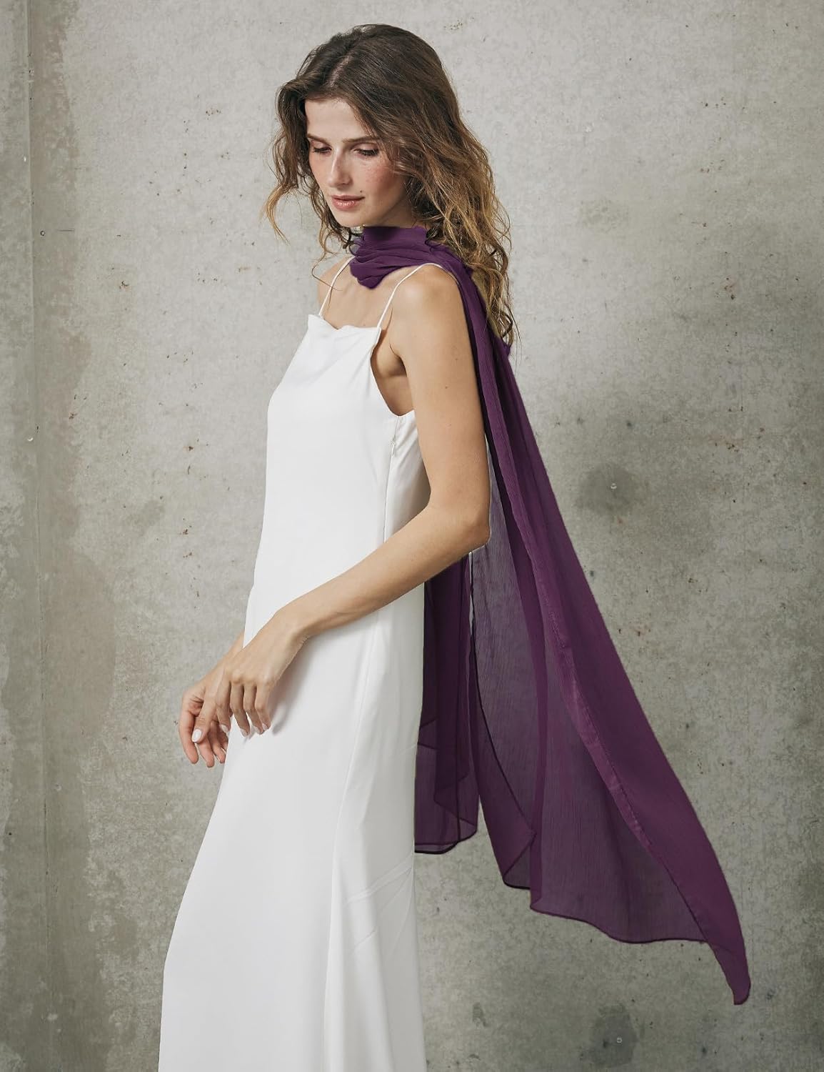 BEAUTELICATE Sheer Bridal Shawl for Wedding Dress 3 Multi-ways Shawl Bridesmaids Capelet Scarf - Image 2