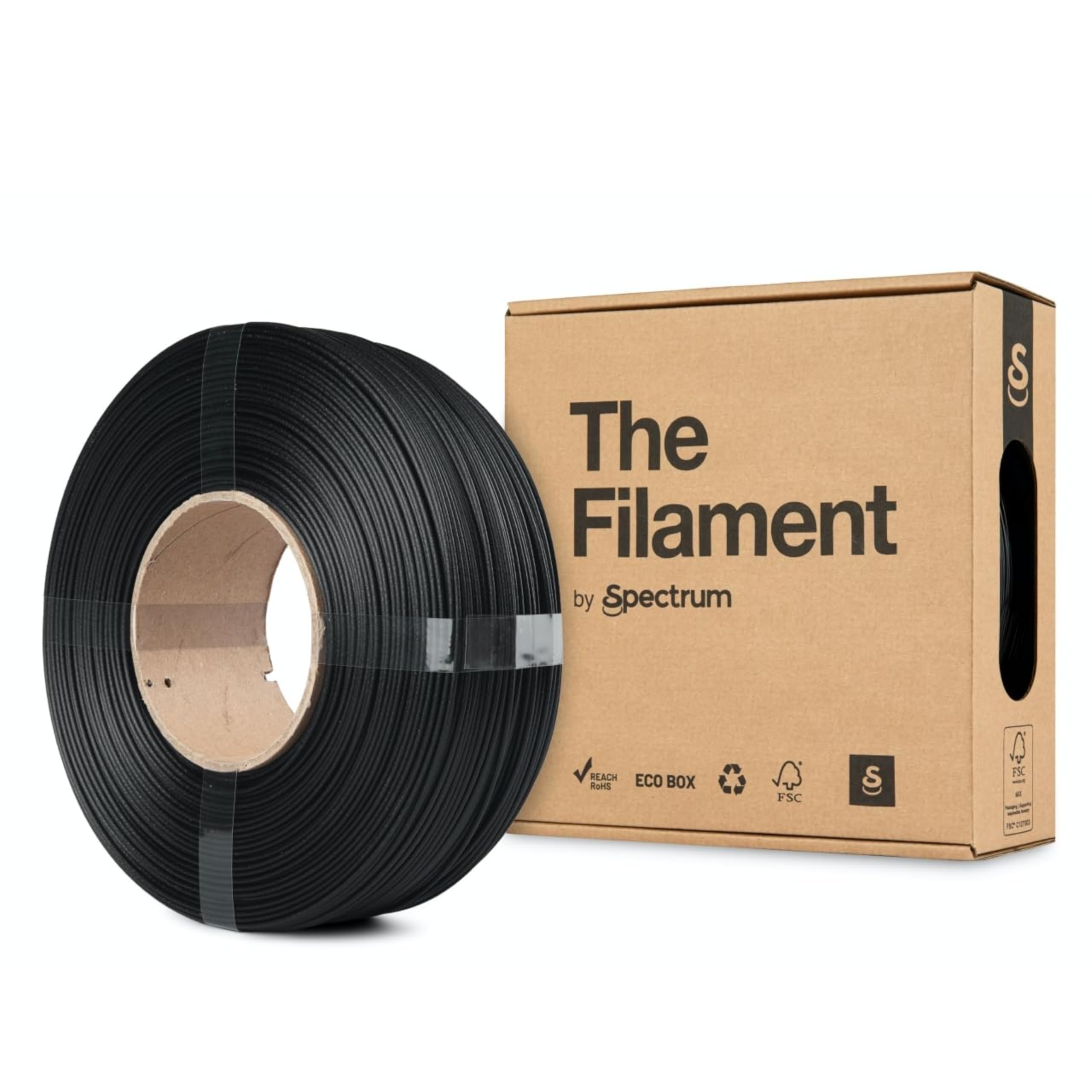 The Filament - Filament ReFill PETG CF 1.75mm, BLACK, 1kg Spule, 3D Drucker Druckmaterialien, 3D Printer Printing Materials