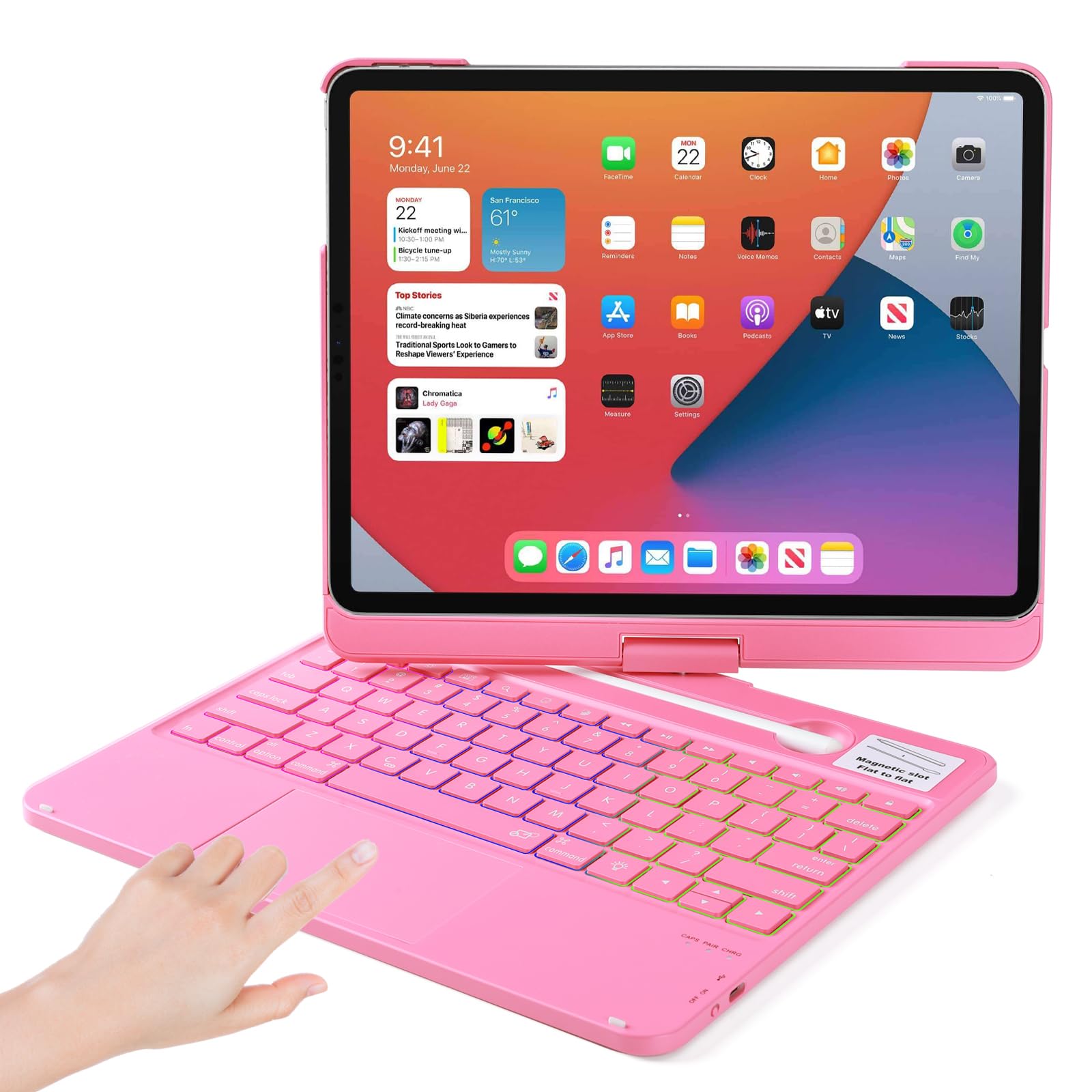 Amazon.com: LENRICH Keyboard Case for iPad Air 13 inch M3 2025&M2