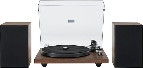 Miniatura 11 de Crosley C62A-WA - Tocadiscos Bluetooth de vinilo de 2 velocidades con transmisión por correa con altavoces incluidos y amplificador integrado, nogal