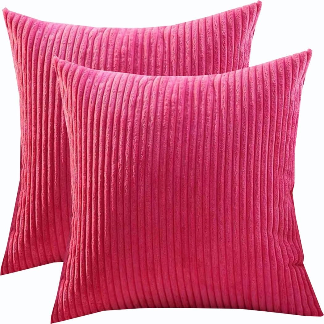 Super King Size Pillow Cases 80x80 70x70 Cm, Set of 2 Square Extra Large Cushion Covers,Soft Pillow Covers with Invisible Zipper Decorative Pillowcases for Sofa Couch(Moss Green,65x65 cm)