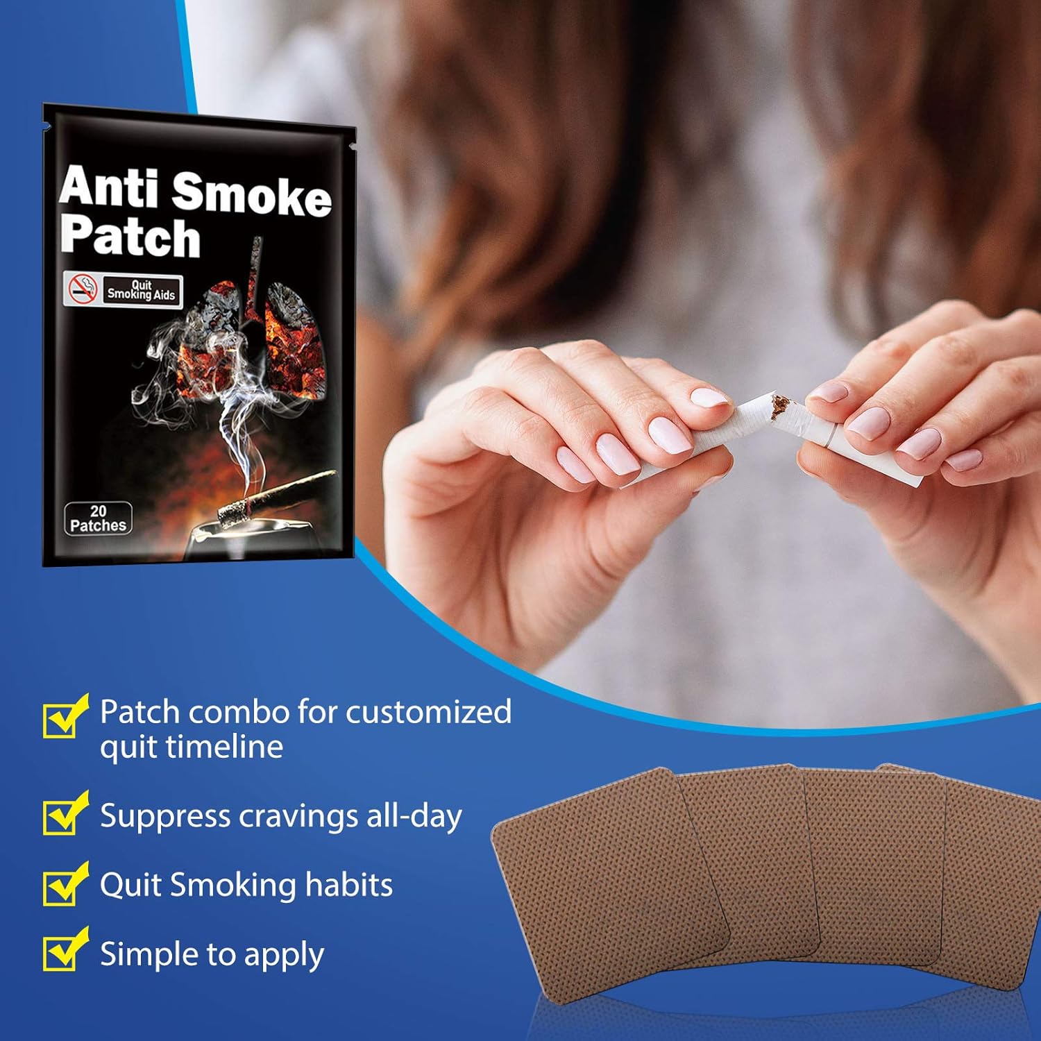 Nicotine Patches, Quit Smoking Patches with Nicotine Transdermal System, Effective Stop Smoking Aids, 20 Pcs : Arts, Crafts & Sewing