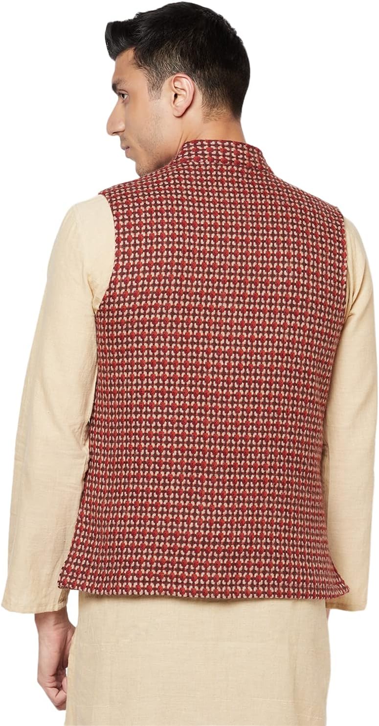 Men's Tweed Nehru Coat Wool