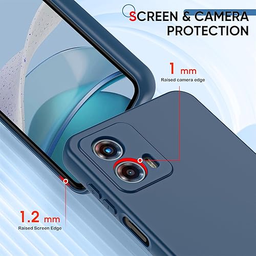 Miniatura 6 de LeYi Funda para Moto G 5G 2023 (XT 2313) Funda G 5G 2023 con protector de pantalla de vidrio templado, funda de microfibra de silicona líquida suave