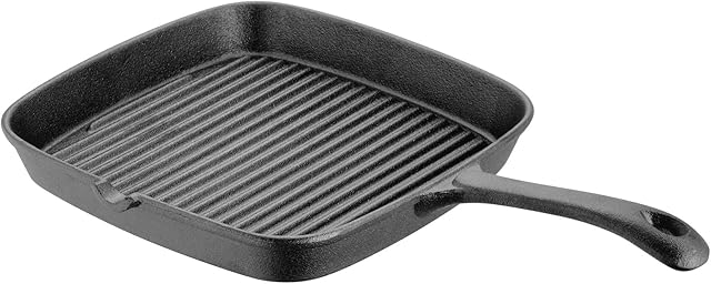 Judge Speciality Cookware JST20 Cast Iron Grill Pan, 22cm x 22cm, Induction Ready, Oven Safe - 25 Year Guarantee