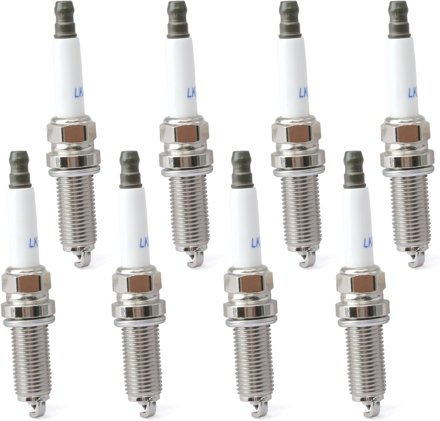 YUXIVCNE 8 Set LKAR7C-9 93961 Spark Plugs Replacement for Mercury Outboard Motor 175 HP to 300 HP Racing 250R 300R 450R V6 V8 3.4L 4.6L 4-Stroke Replace 33-8M0135348 8M0135348