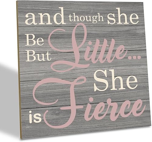 Decoración de guardería, placa de madera para mesa de 6.2 x 6.2 pulgadas, divertida decoración de guardería para niña, arte de cita de guardería,