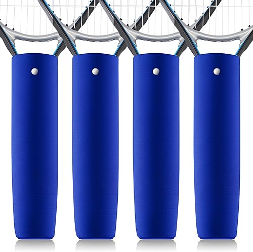 Miniatura 7 de 4 fundas para mango de raqueta de tenis, cubierta de agarre de raqueta de tenis, mango protector extraíble antideslizante de lona para jugadores