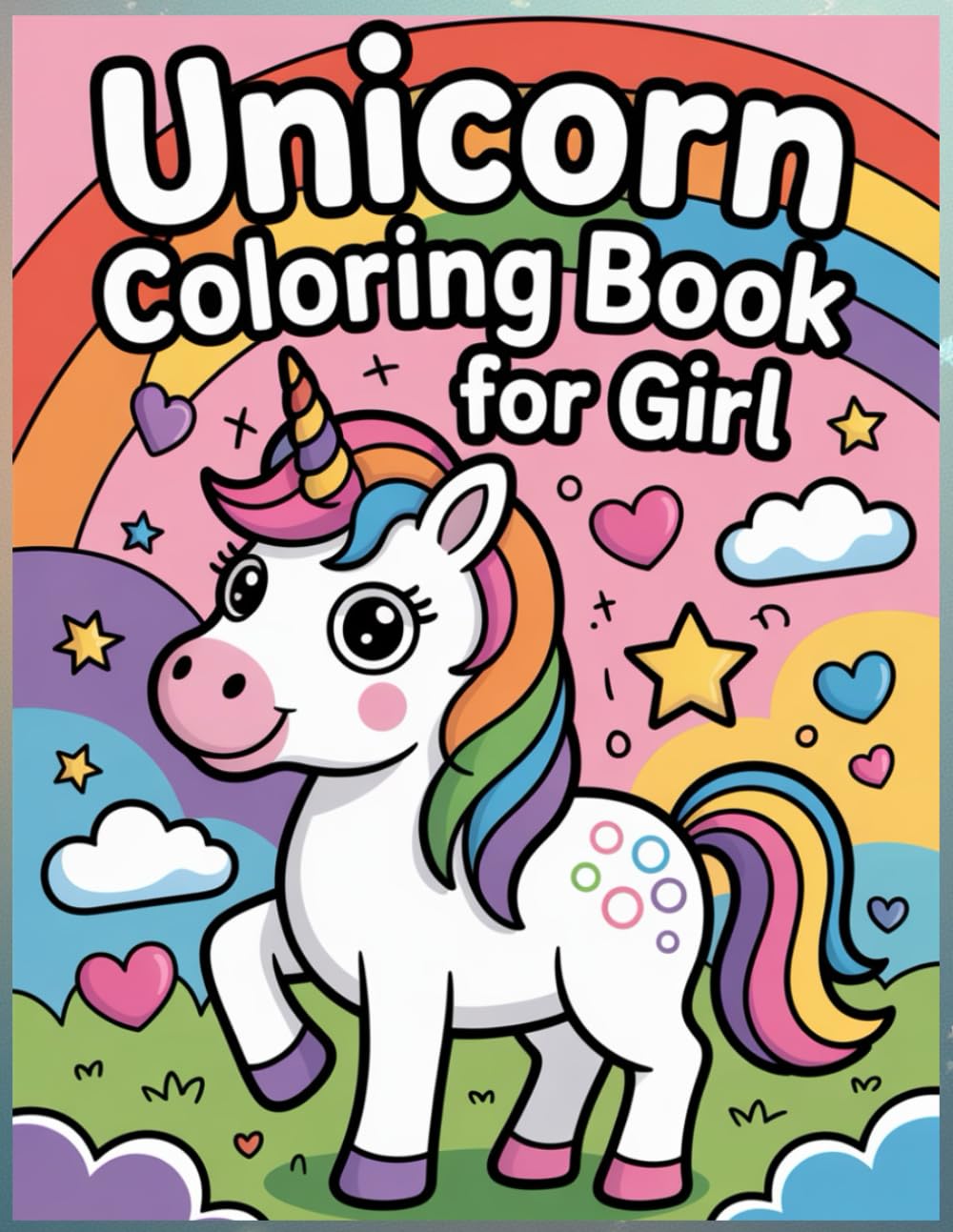 Unicorn Coloring Book for Girl: Adorable Unicorn Coloring Pages for Girls Filled with Rainbow Magic