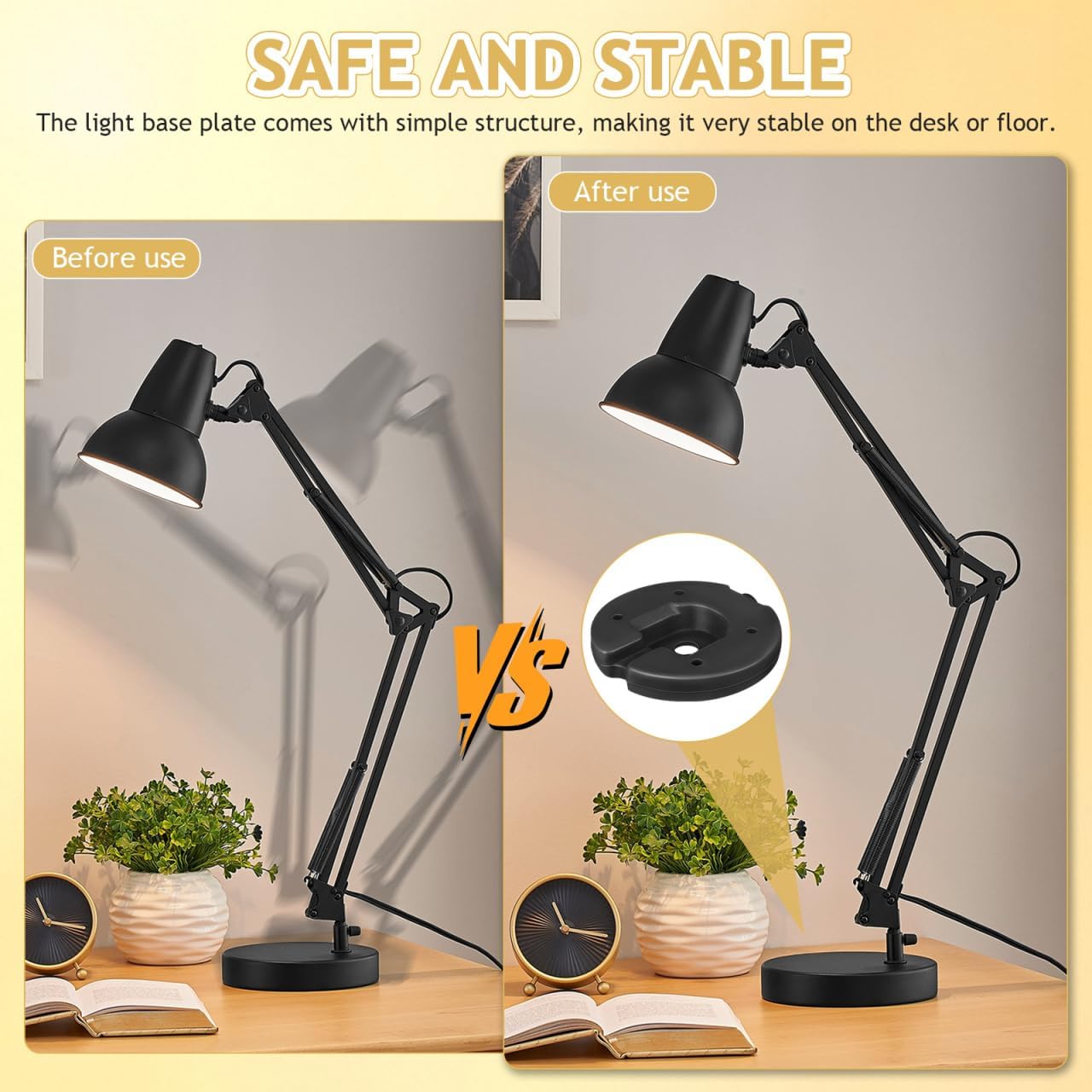 Levemolo 1pcs Weighted Iron Base for Floor Lamps Sturdy Desk Lamp Base Diameter Diy Display Stand for Enhanced Stability and Safety for Home and Office Use
