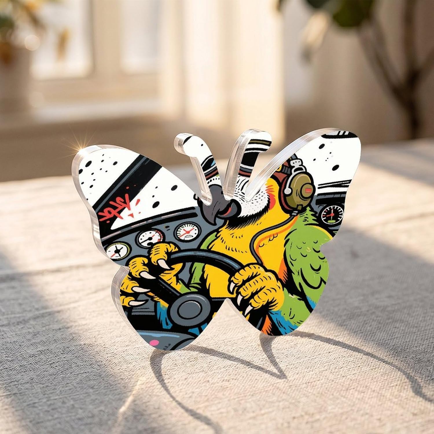 Funny Pets Acrylic Desktop Ornament Decor Butterfly Shape image 5