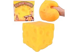 Giggle Zone Squeeze Cheese Stress Toy for Kids and Adults