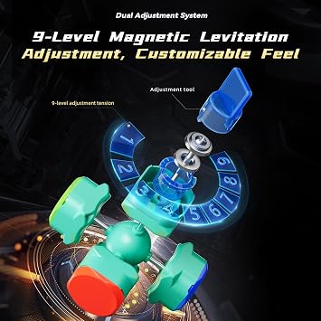 Moyu RS3M V5 SE Ball Core UV Coated 3x3 SpeedCube, 3x3 Puzzle Stickerless RS3M V5 MagLev Master Cube (MagLev+Ball Core Magic Clothes) Gift for Speed Cuber
