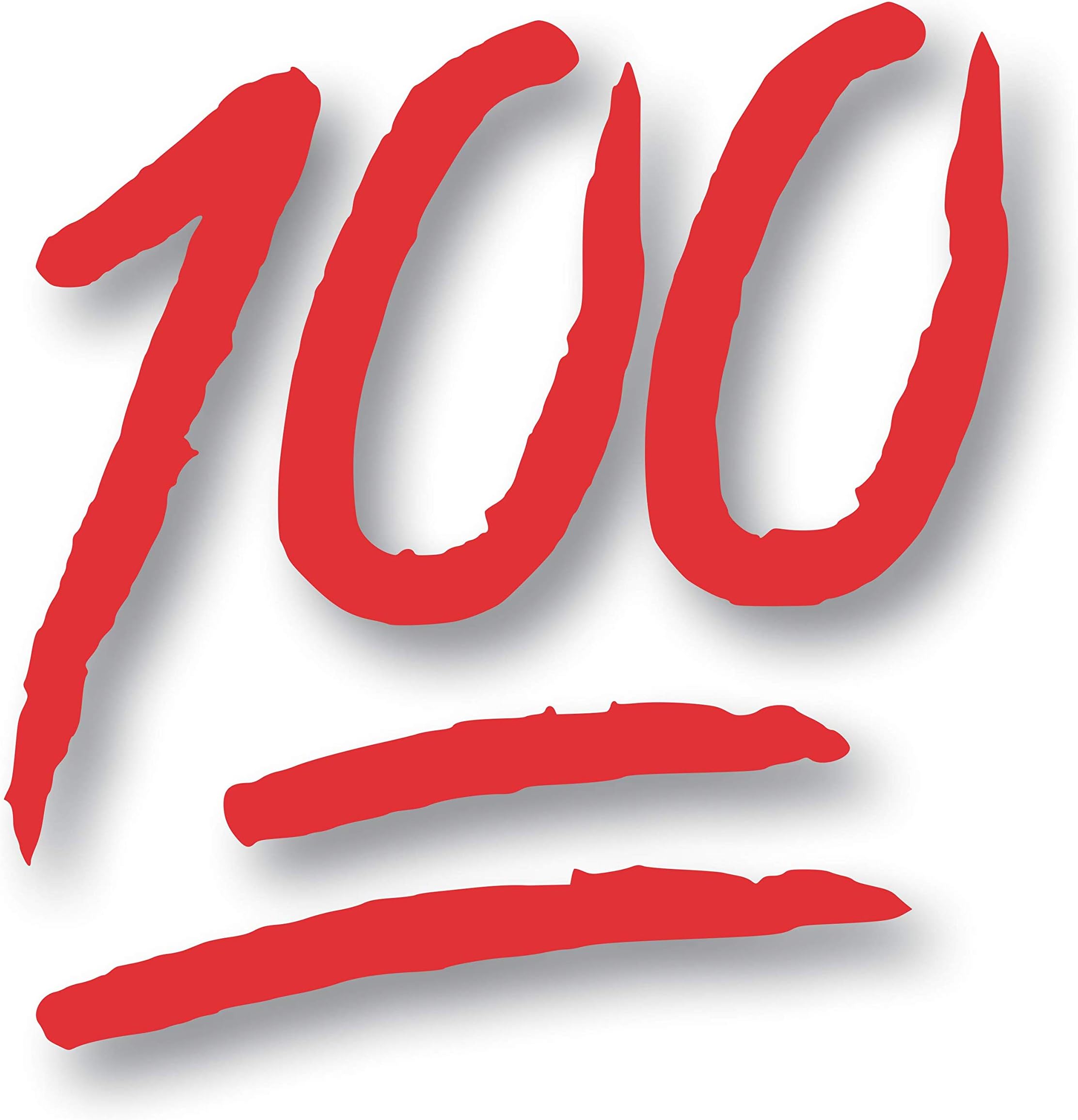 100 Sticker Keep It One Hundred Vinyl Decal for Car/Laptop/Stakeboard 4.5" Die Cut Graphic | Red Exterior Grade Automotive semi permeant, Safe Remove