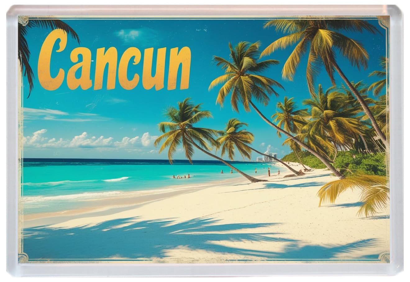 Baked Bean Store Multicolor Cancun - Mexico - Jumbo Artistic Fridge Magnet 96 X 67Mm