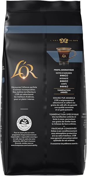L'OR, 1kg Café en Grains Sélection, 100% Arabica, Intensité 6 - 2