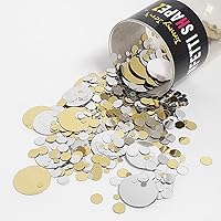 Vista 5 de Círculo de confeti nuevo burbujeante (3 tamaños) multicolor - paquete al por menor #9680 QS0