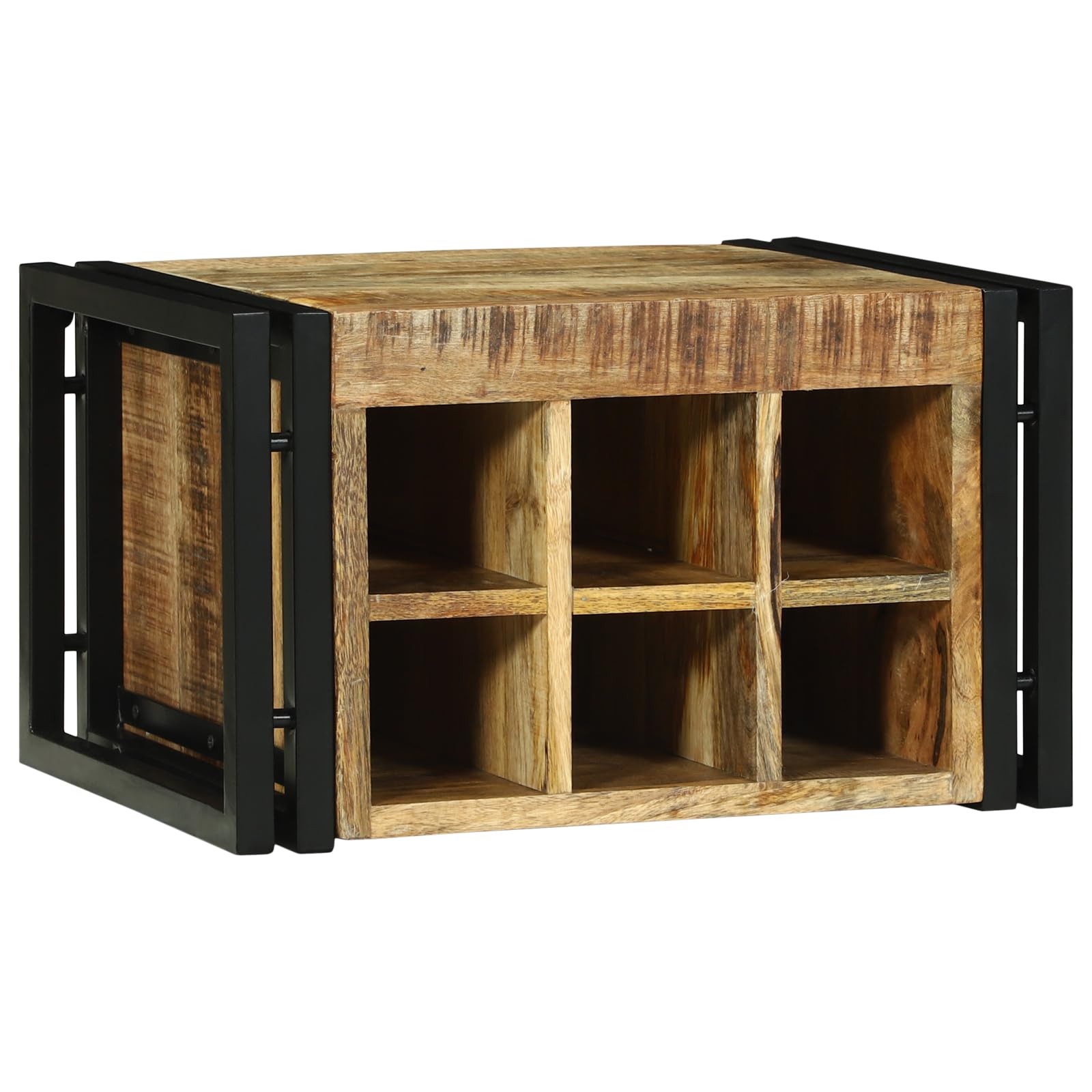 Armadietti & Stoccaggio, Wine & Spirit Cabinets-Wine Rack 46x35x27.5 cm in legno massello grezzo mango