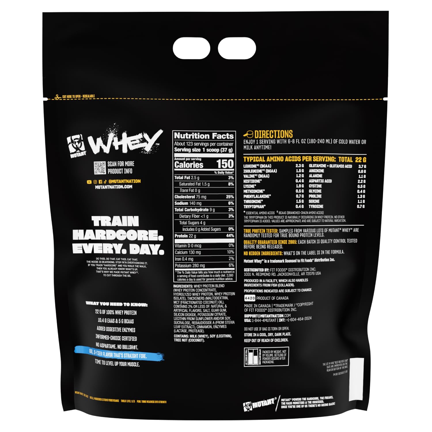 MUTANT Whey | 100% Molkenproteinpulver-Shake, Gourmet-Geschmack | 22 g Protein | Schnell resorbierbar, leicht verdaulich | 4,54 kg | Vanilleeis
