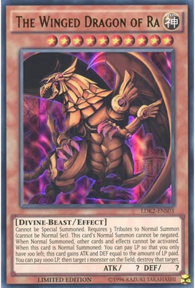 YuGiOh : LDK2-ENS03 Limited Ed The Winged Dragon of Ra Ultra Rare Card -  Yu-Gi-Oh! Single Card  by Deckboosters