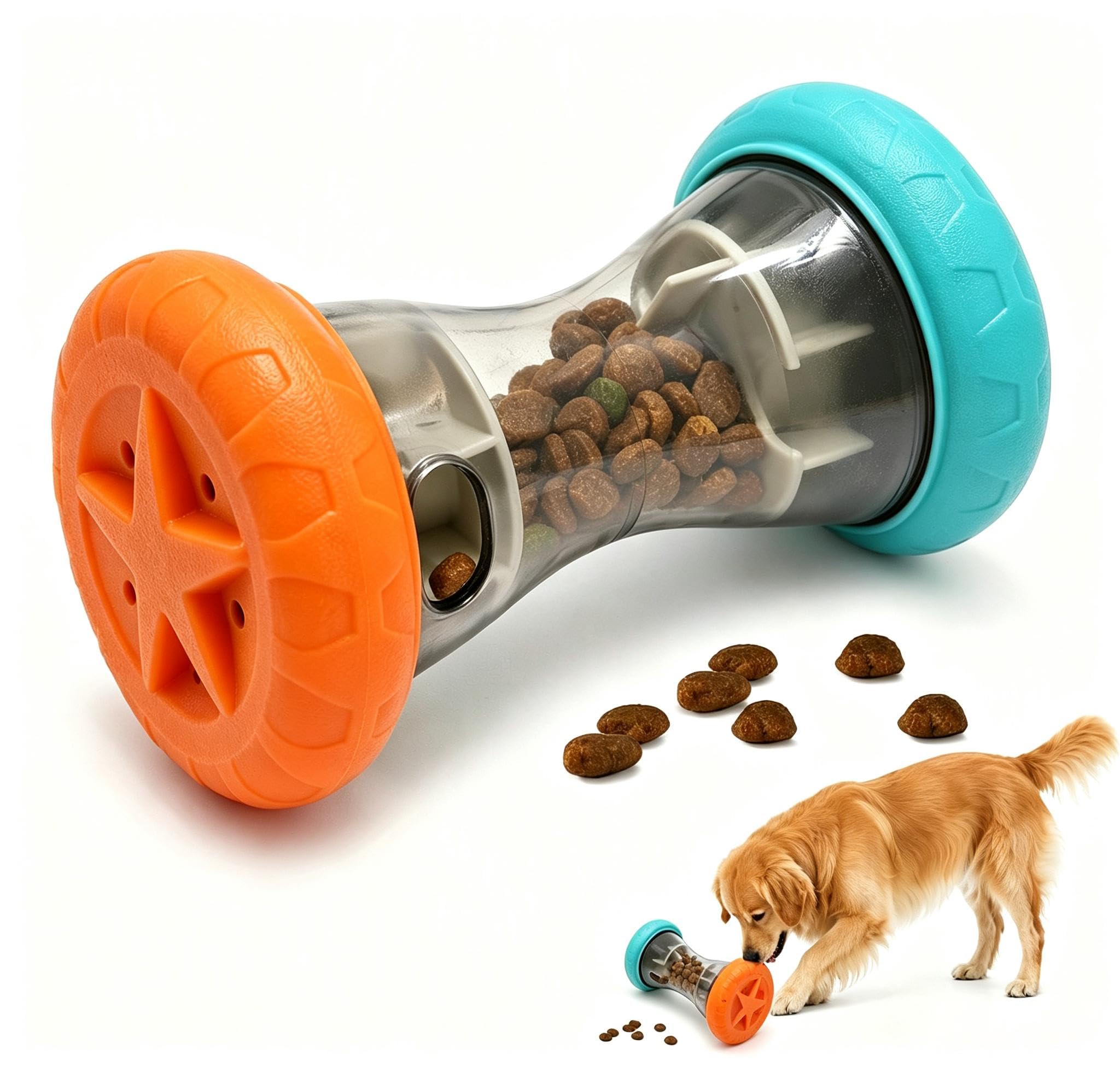 Interactive Dog Toys Adjustable Dog Treat Dispenser Toy Ball Slow Feeder