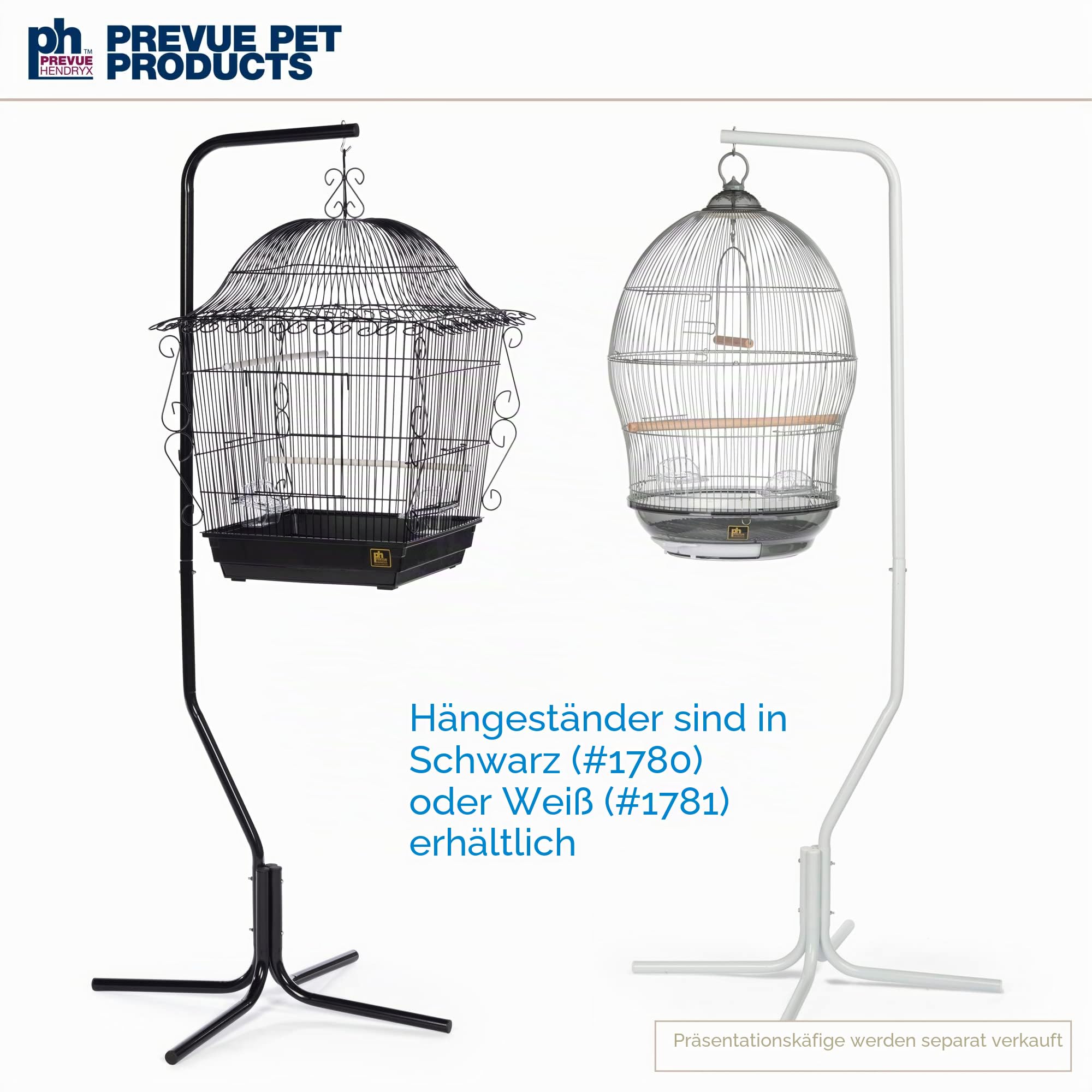 Prevue Pet Products Stahlrohr zum Aufhängen Vogelkäfig Ständer 1780 schwarz, 24 von 24 von 152,4 cm