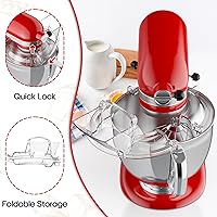 Vista 5 de Escudo de vertido para mezclador KitchenAid, protector contra salpicaduras para batidora de pie de ayuda de cocina, funciona con cuencos mezcladores