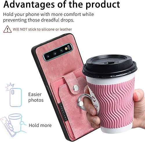 Miniatura 6 de Asuwish Funda de teléfono para Samsung Galaxy S10 Plus con protector de pantalla de vidrio templado y soporte de anillo delgado, soporte para