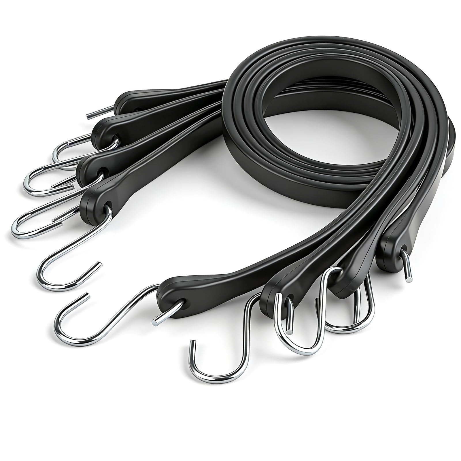 Expansores de EPDM negros de alta resistencia a la intemperie con ganchos de acero, juego de 4