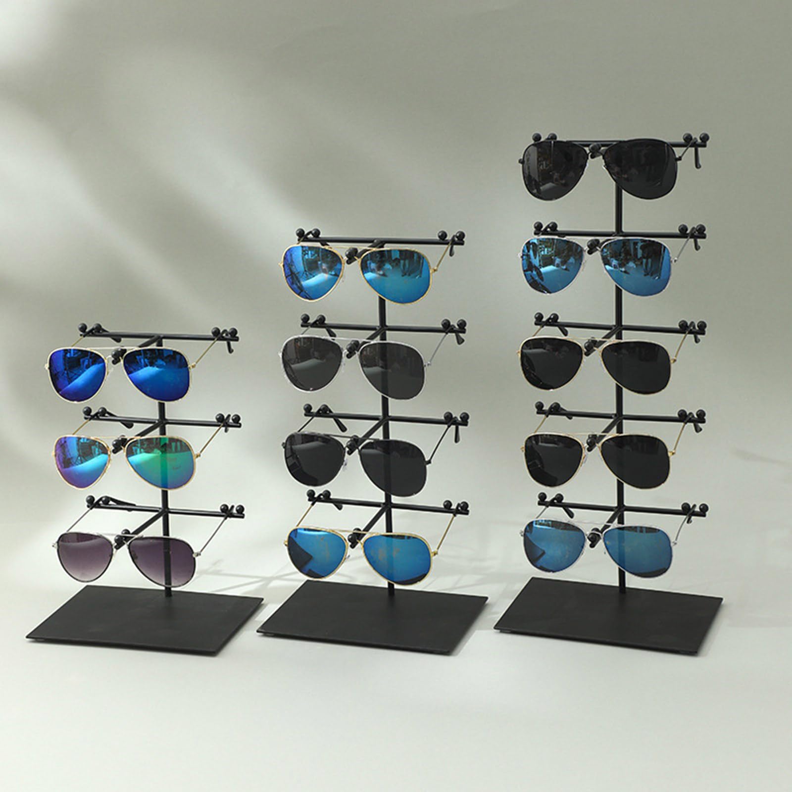 Elegante Gafas de Sol Exhibición Estante Desmontable Gafas Para Escritorio O Encimera de Vanidad Gafas Decorativas Gafas Base de Madera