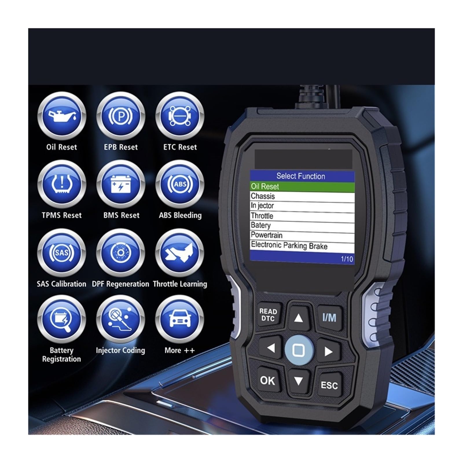 VOD700 All System OBD2 Scanner Pasuje do czytnika kodów samochodowych Odpowietrzanie wtryskiwaczy Olej Reset Narzędzie diagnostyczne OBD2