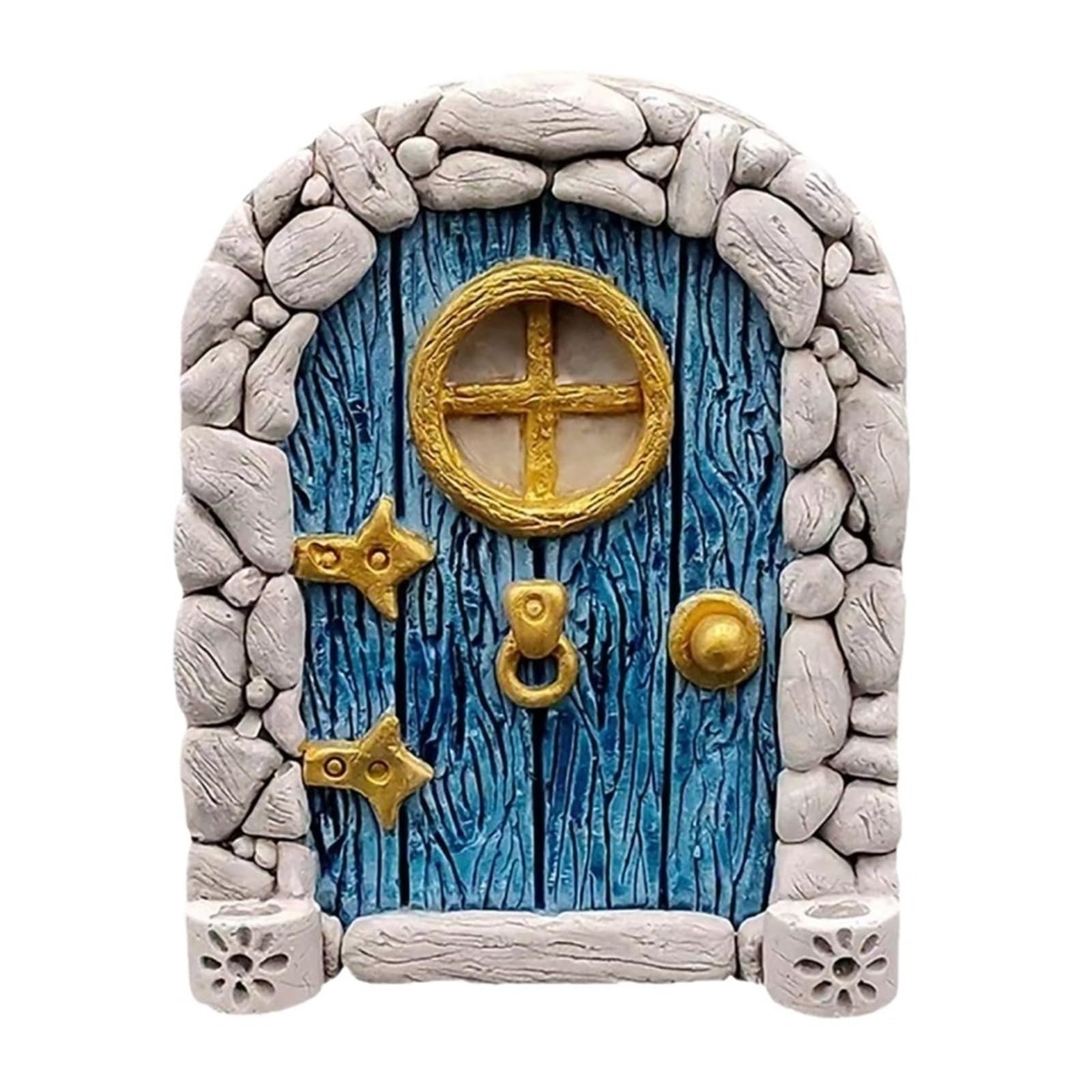 PPdingding 3pcs Miniature Fairy Doors - Whimsical Wooden Garden Decor for Home and Garden Art(Style L)