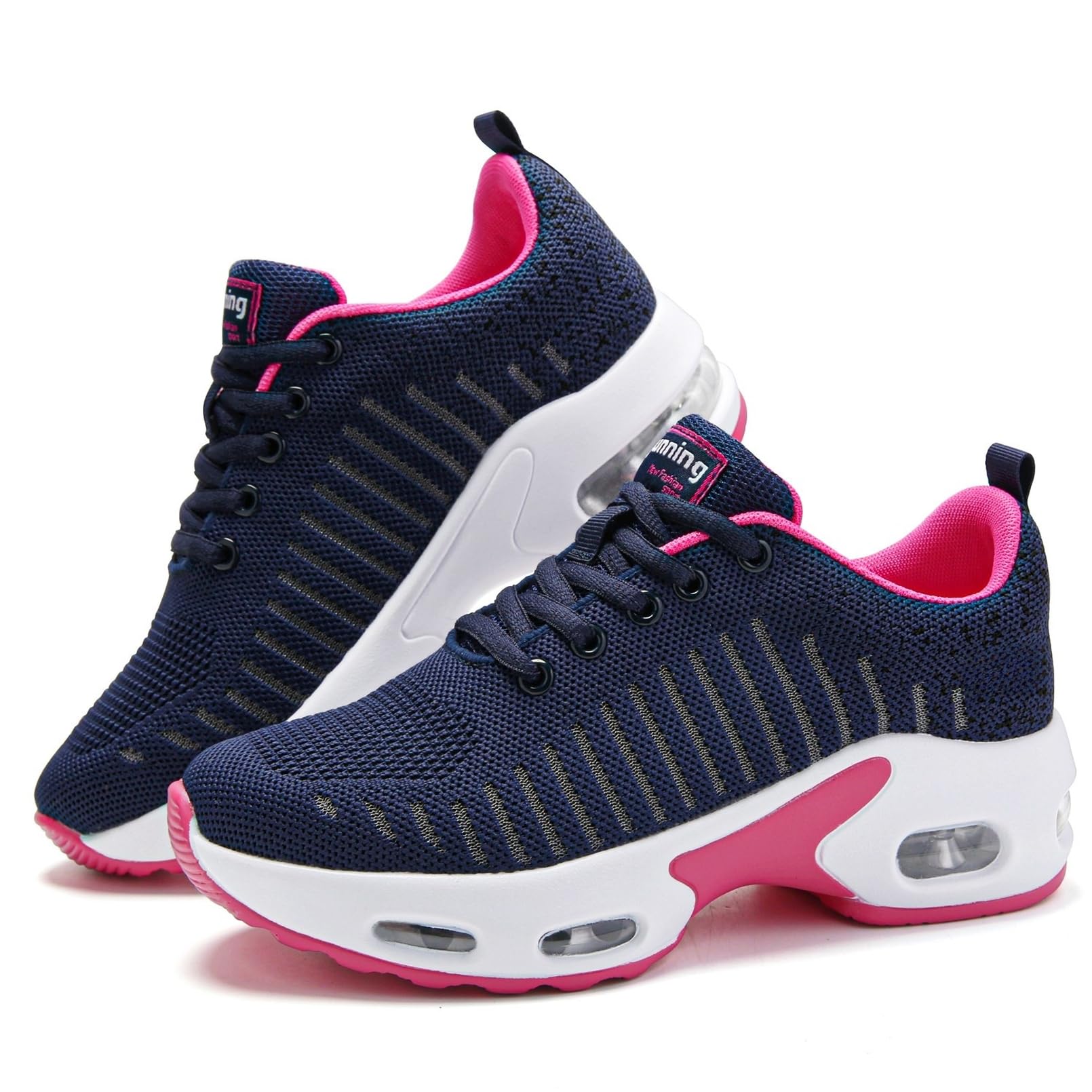 Myztra Femme Baskets Running Coussin Amortissant | Marche, Amortissantes, Légères, Respirantes, Antidérapantes, Confortables, Fitness, Gym, Jogging, Quotidien