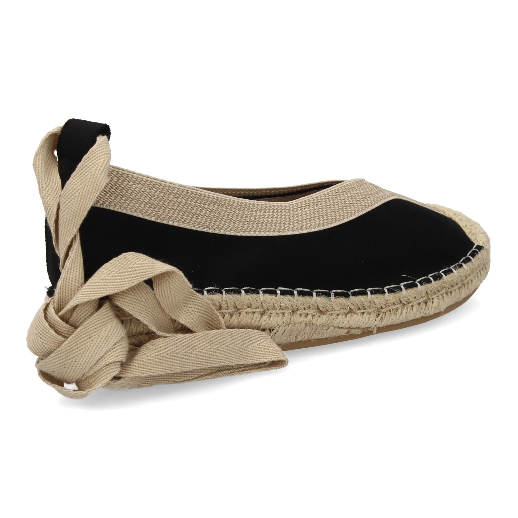 shoes&blues.es Bailarina de Mujer con Yute, Diseno Moderno con Puntera Bordada y Cintas Opcionales para un Ajuste Comodo, Ideales para Primavera-Verano.